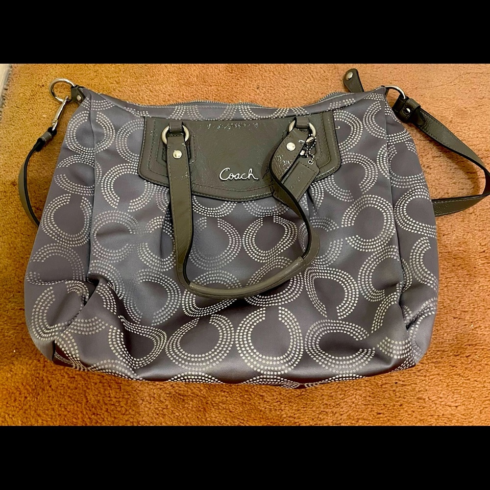 Gray crossbody bag